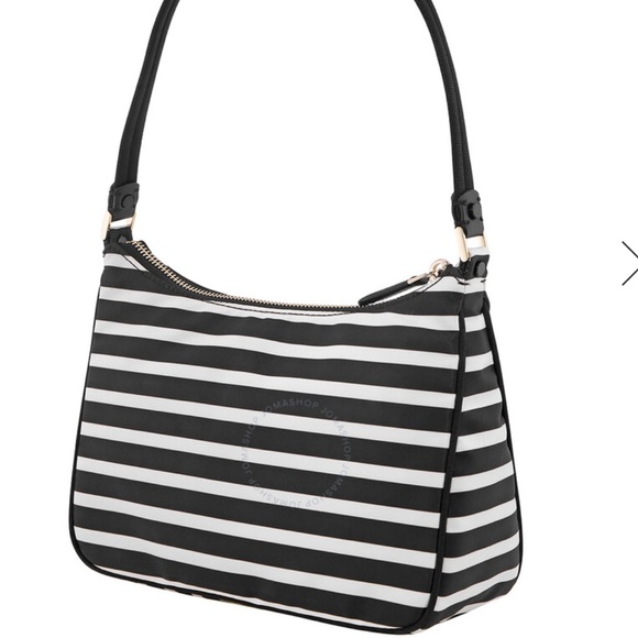 KATE SPADE
The Little Better Sam Stripe Small Shoulder Bag in BlackClotted Cream - Picture 2 of 16